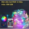 Dây đèn LED 2.025 100m 200 bóng, chống nước, đèn nháy đa màu, trang trí Noel Tết 4