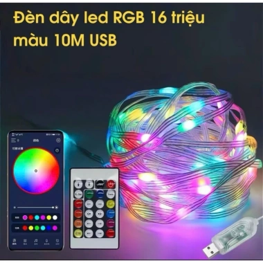 Dây đèn LED 2.025 100m 200 bóng, chống nước, đèn nháy đa màu, trang trí Noel Tết