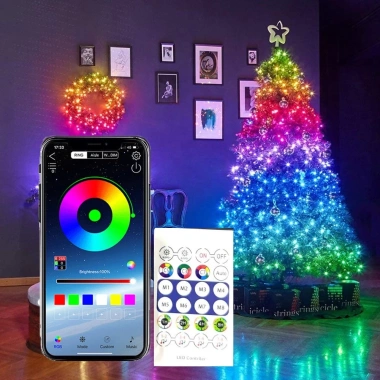 Dây Đèn Led 20m Giọt Lệ Nháy Theo Nhạc, Đuổi Côn Trùng, Điều Khiển App - Giá 79.000đ