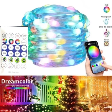 Dây Đèn Led 20m Giọt Lệ Nháy Theo Nhạc, Đuổi Côn Trùng, Điều Khiển App - Giá 79.000đ