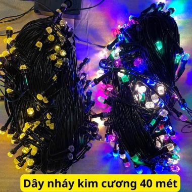 Dây đèn LED 40m PLSHARK Ngoài trời, chống nước, bền bóng, giá 55.000₫ HÀNG TỐT