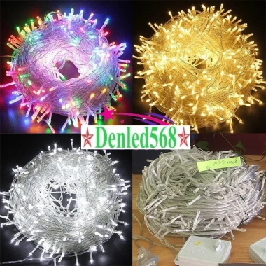 Dây đèn LED 50-100m bóng kim nháy chớp, cuộn quấn, trang trí sân vườn 99.000₫