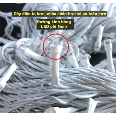 Dây đèn LED 50M 300 bóng chống nước - Trang trí Noel Giáng sinh, giá chỉ 109.000đ 3 Dây đèn LED 50M 300 bóng chống nước - Trang trí Noel Giáng sinh, giá chỉ 109.000đ 3