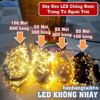 Dây đèn LED 50M 300 bóng chống nước - Trang trí Noel Giáng sinh, giá chỉ 109.000đ