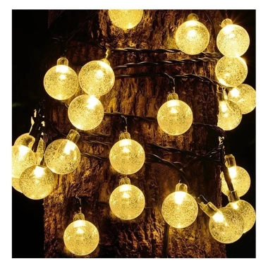 Dây đèn LED bi bọt năng lượng mặt trời chống nước - Trang trí sân vườn, ban công, hàng rào, quán cafe, giá 129k 4