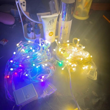 Dây đèn LED bi đục 15m 140 bóng chớp nháy - Trang trí Noel, Tết giá 31.360₫