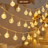 Dây Đèn LED Bong Bóng Trang Trí Nhà Cửa Giáng Sinh Lễ Tết - Sáng Rực, Không Pin