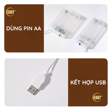 Dây Đèn LED Bong Bóng Trang Trí Nhà Cửa Giáng Sinh Lễ Tết - Sáng Rực, Không Pin 5