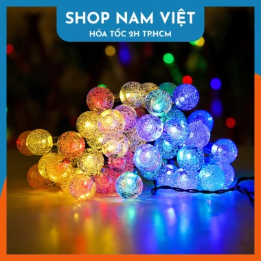 Dây Đèn LED Bóng Tròn Năng Lượng Mặt Trời Chống Nước - Trang Trí Sân Vườn Giá 135k 7 Dây Đèn LED Bóng Tròn Năng Lượng Mặt Trời Chống Nước - Trang Trí Sân Vườn Giá 135k 7