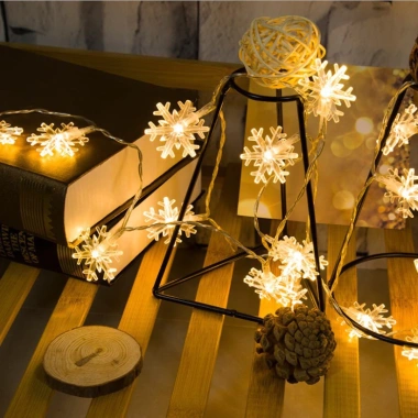 Dây đèn LED bông tuyết 3m pin - Ánh sáng vàng ấm retro, trang trí Tết & Giáng sinh - 18.999đ