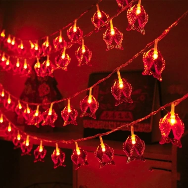 Dây đèn LED cá đỏ trang trí Lễ Tết - decor nhà cửa, cắm điện, giá ưu đãi 65k 5