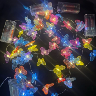 Dây đèn LED cánh bướm handmade nhựa - Đèn decor dễ thương, giảm giá 26.000₫