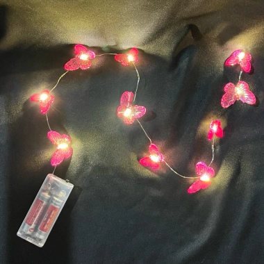 Dây đèn LED cánh bướm handmade nhựa - Đèn decor dễ thương, giảm giá 26.000₫