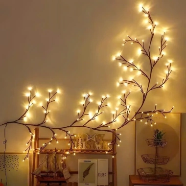 Dây đèn LED cành hoa đào 1.2m 48 bóng - Trang trí tường, nhà cửa, phòng khách, lễ Tết giảm giá 157.5k