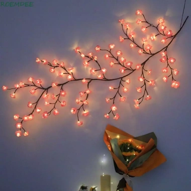 Dây đèn LED cành hoa đào 1.2m 48 bóng - Trang trí tường, nhà cửa, phòng khách, lễ Tết giảm giá 157.5k 3 Dây đèn LED cành hoa đào 1.2m 48 bóng - Trang trí tường, nhà cửa, phòng khách, lễ Tết giảm giá 157.5k 3