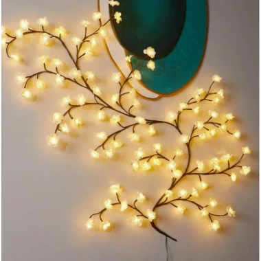 Dây đèn LED cành hoa đào 1.2m 48 bóng - Trang trí tường, nhà cửa, phòng khách, lễ Tết giảm giá 157.5k