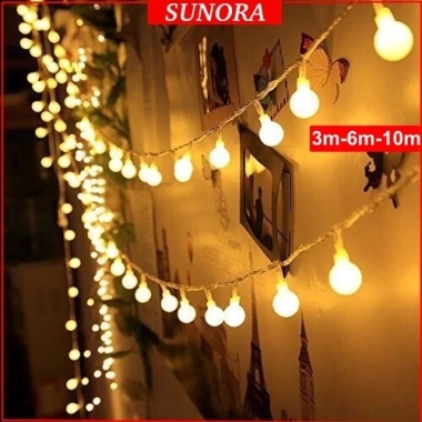 Dây Đèn Led Cherry Ball Bóng Tròn Cắm USB Pin hoặc 220V Giá chỉ 49.000₫
