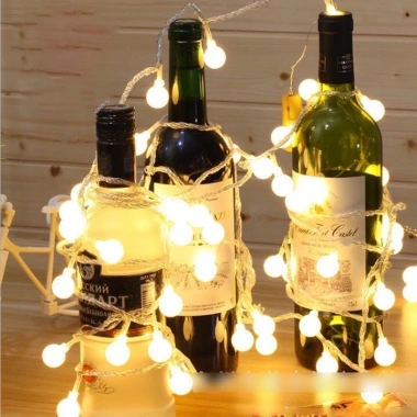 Dây Đèn Led Cherry Ball Bóng Tròn Cắm USB Pin hoặc 220V Giá chỉ 49.000₫