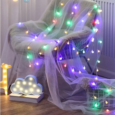 Dây Đèn Led Cherry Ball Bóng Tròn Cắm USB Pin hoặc 220V Giá chỉ 49.000₫