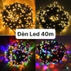 Dây đèn LED chiếu sáng chớp lục giác 40M/20M chính hãng, tô điểm lễ Tết, phích nối