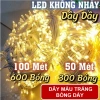 Dây Đèn LED Chống Nước 20-100m Không Nháy - Trang Trí Café Ngoài Trời Giáng Sinh Cây Thông Noel