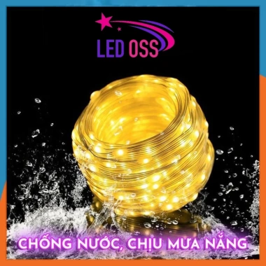 Dây đèn LED chống nước ngoài trời, hạt gạo chớp nháy Giáng sinh Noel Tết, giá 99.000₫