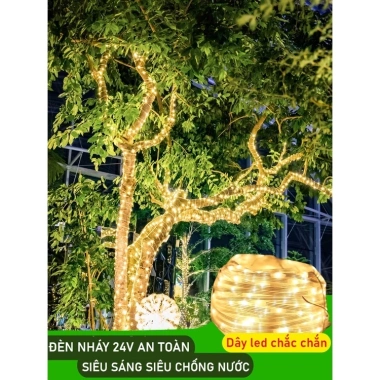 Dây đèn LED chống nước ngoài trời, hạt gạo chớp nháy Giáng sinh Noel Tết, giá 99.000₫ 7