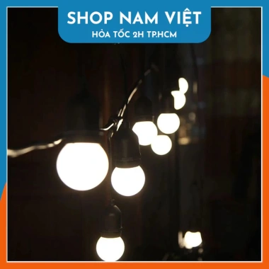 Dây Đèn LED Chuôi E27 Chống Nước, Kèm Bóng Đèn, Trang Trí Ngoài Trời - 299k 7 Dây Đèn LED Chuôi E27 Chống Nước, Kèm Bóng Đèn, Trang Trí Ngoài Trời - 299k 7