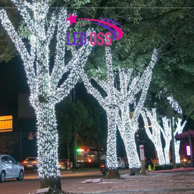 Dây đèn LED cuốn cây 50m chống nước - Đèn nháy trang trí quán cafe, sân vườn, tết, noel, giá ưu đãi 79.000 VND