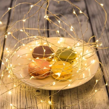 Dây đèn LED đom đóm nhấp nháy vàng nắng 3 chế độ dùng pin decor giá chỉ 5.000₫ 6