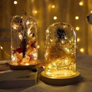 Dây đèn LED đom đóm nhấp nháy vàng nắng 3 chế độ dùng pin decor giá chỉ 5.000₫ 7
