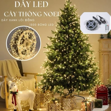 Dây đèn Led Đom Đóm rễ cây, đèn trang trí cây thông Noel Tết, giảm giá 20% chỉ 179.000₫