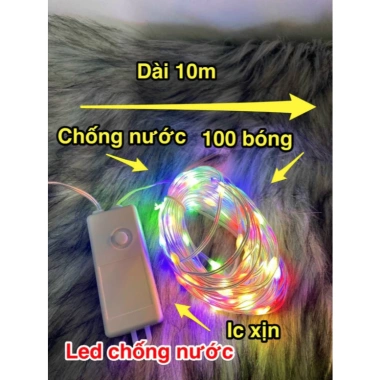 Dây Đèn Led Hạt Gạo 10-30M Chống Nước IP65 8 Chế Độ Nháy - Giá Khuyến Mãi 58.000 VND