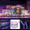Dây đèn LED hạt gạo 100m chớp nháy nhiều màu chống nước trang trí nhà cửa lễ tết