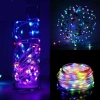 Dây đèn LED hạt gạo 100m chớp nháy nhiều màu chống nước trang trí nhà cửa lễ tết 2