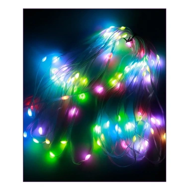 Dây đèn LED hạt gạo 100m chớp nháy nhiều màu chống nước trang trí nhà cửa lễ tết