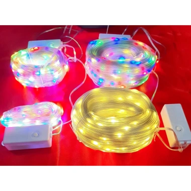 Dây đèn LED hạt gạo 10‑100m, chớp nháy, kín nước, dùng ngoài trời - Giá chỉ 51.000₫