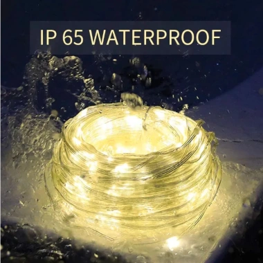 Dây đèn LED hạt gạo 10‑100m, chớp nháy, kín nước, dùng ngoài trời - Giá chỉ 51.000₫