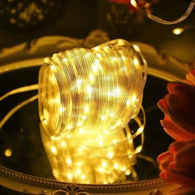 Dây đèn LED hạt gạo siêu sáng, chống nước, ngoài trời, Giáng Sinh, Noen lễ Tết - Giá 33.950₫