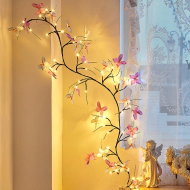 Dây Đèn LED Hình Bướm Ánh Sáng Vàng Ấm - Trang Trí Phòng Giá 99.000 VNĐ