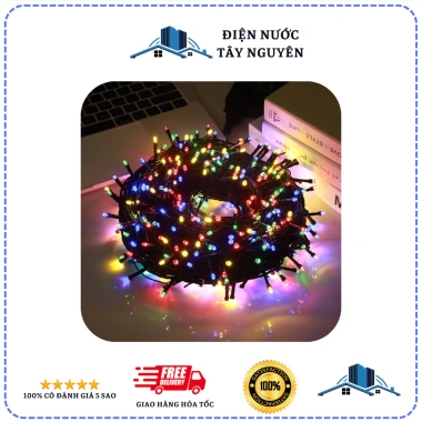 Dây Đèn Led Kim Cương Vàng - Cuộn Đèn Ngoài Trời Trang Trí Noel & Tết, 15.000 VND