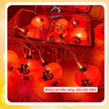 Dây đèn LED lồng đèn đỏ 5m - Siêu sáng, tiết kiệm điện, trang trí Tết, cưới hỏi, sự kiện - Giá chỉ 125.000đ 3