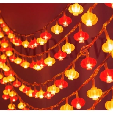 Dây đèn LED lồng đèn khía nhỏ trang trí Tết 5m-10m, may mắn, giá 49.000₫ 8