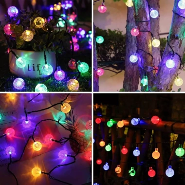 Dây đèn LED năng lượng mặt trời chống nước - Trang trí sân vườn, giá chỉ 69.999 VND