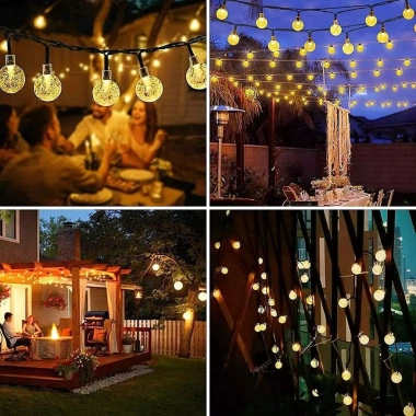 Dây đèn LED năng lượng mặt trời chống nước - Trang trí sân vườn, giá chỉ 69.999 VND