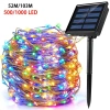 Dây Đèn LED Năng Lượng Mặt Trời Chống Thấm 103-7m Trang Trí Sân Vườn Tiệc Cưới Giá 92.389₫
