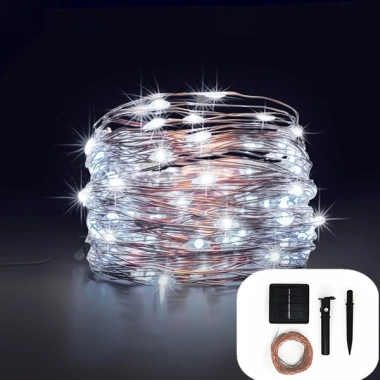Dây Đèn LED Năng Lượng Mặt Trời Chống Thấm 103-7m Trang Trí Sân Vườn Tiệc Cưới Giá 92.389₫ 7
