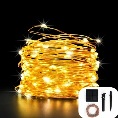Dây Đèn LED Năng Lượng Mặt Trời Chống Thấm 103-7m Trang Trí Sân Vườn Tiệc Cưới Giá 92.389₫ 8