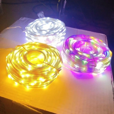 Dây đèn LED nhấp nháy hạt gạo 16 triệu màu 220V chống nước - 10‑50m, giá chỉ 65.000₫