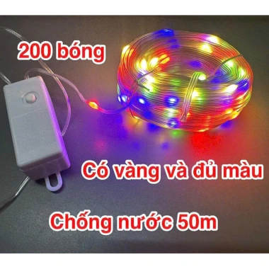 Dây đèn LED nhấp nháy hạt gạo 16 triệu màu 220V chống nước - 10‑50m, giá chỉ 65.000₫
